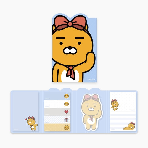 Kakao Friends 4 Step Sticky Memo Pad Ryan Ribbon Theme Cordelia International 3024