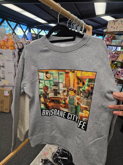 [Awesome Koala Friend] Australia Illuste Desined Long Casual Long Sleeve (Gray, Medium) "Brisbane City Life"