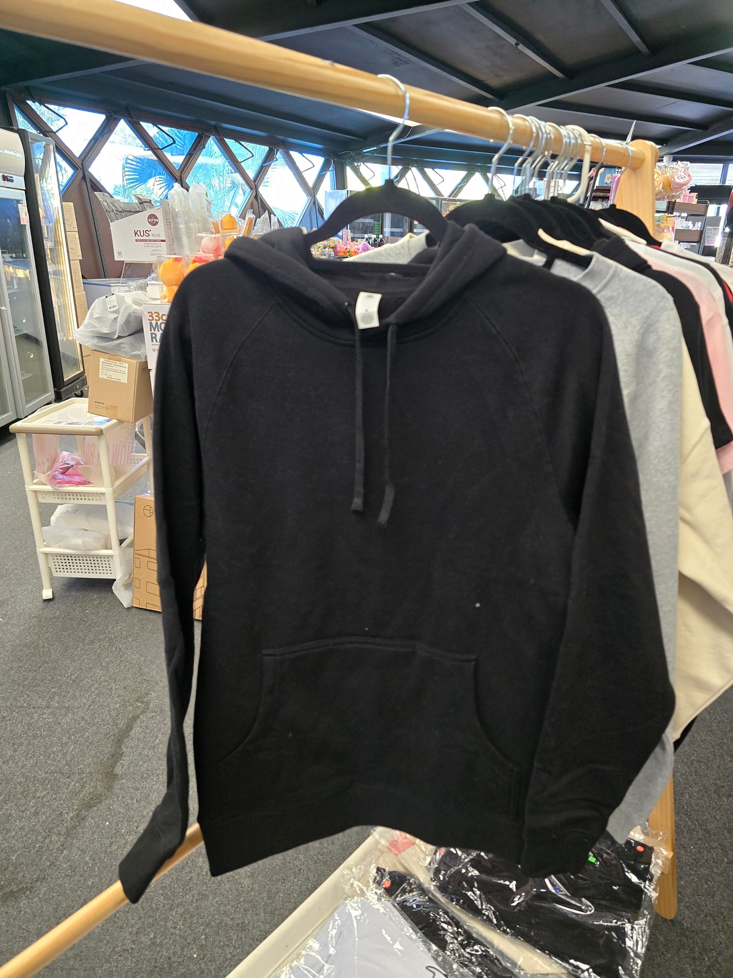 [Aweome Koala Friend] Australia Illuste designed Long Sleeve hood T shirts (Black, Large)