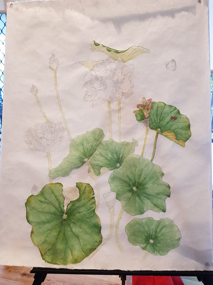 [Minjung Oh] A5 Postcard – Nelumbo – Crimson Velvet 1