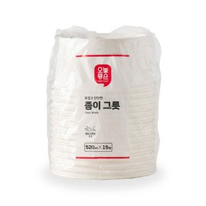 [Good Today] Paper Bowls 520ml 15pcs