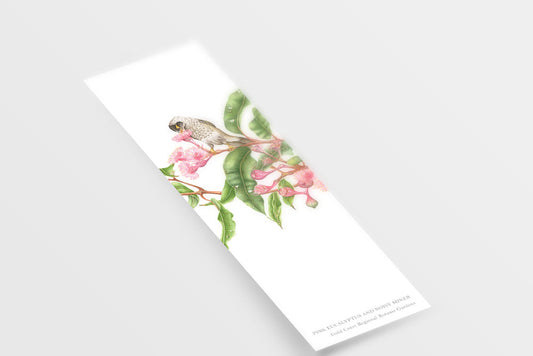 [Minjung Oh] Bookmark "Pink Flowering Gum Tree(Corymbia Ptychocarpa) and Noisy Miner