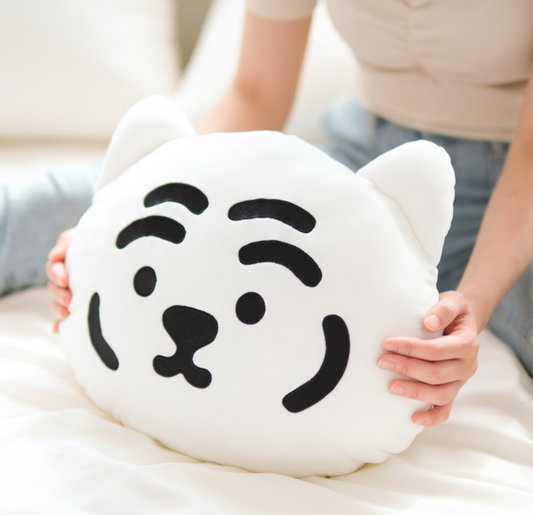 [Muzik Tiger] Tiger Face Mochi Cushion White