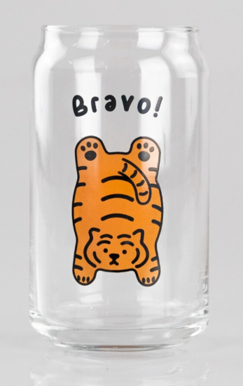 [Muzik Tiger] Beer Can Glass Red 470ml