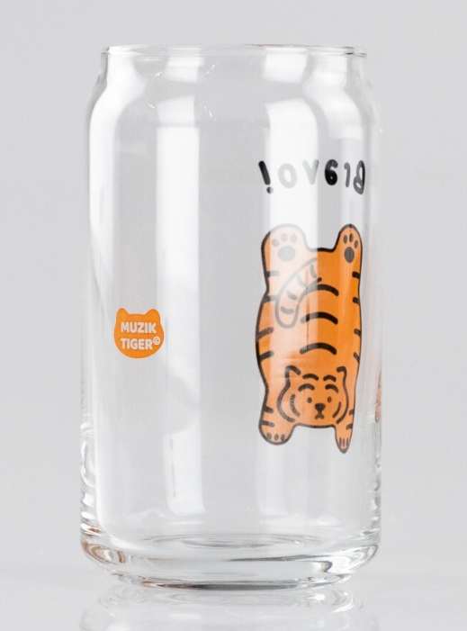 [Muzik Tiger] Beer Can Glass Red 470ml