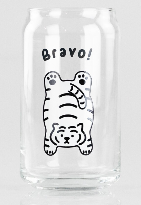 [Muzik Tiger] Beer Can Glass White 470ml