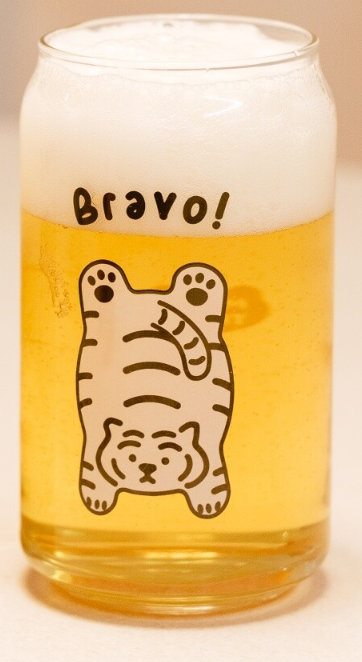 [Muzik Tiger] Beer Can Glass White 470ml