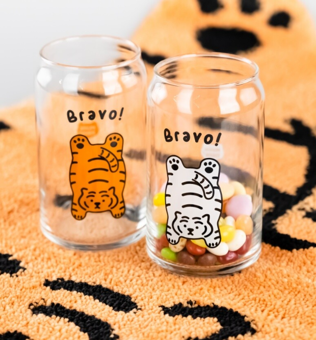 [Muzik Tiger] Beer Can Glass Red 470ml