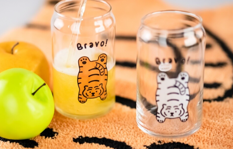 [Muzik Tiger] Beer Can Glass Red 470ml