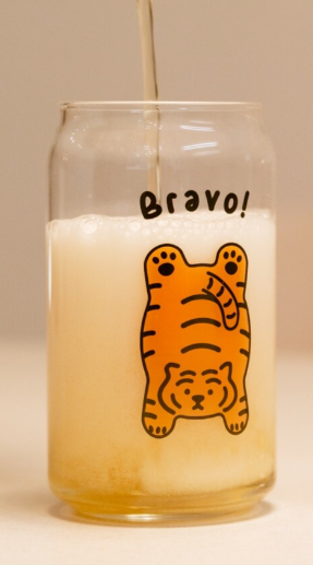 [Muzik Tiger] Beer Can Glass Red 470ml