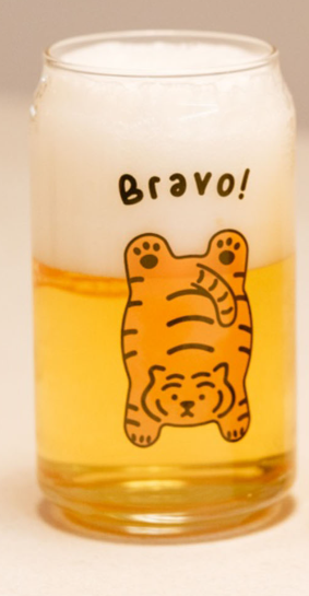 [Muzik Tiger] Beer Can Glass Red 470ml