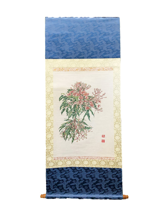 [Minjung Oh] Original Painting " Corymbia Cultivars (Summer Red)"  Korean Traditional painting & paper & Frame  (Minwha)