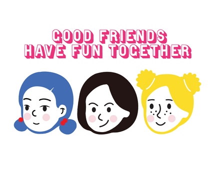 Australia Illuste Artist Designed T shirts  "Good Friends have fun together"   (White, Large)