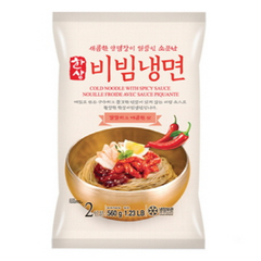 [Hansang] Fresh Cold Noodle with Sauce 560g - 12EA/CTN