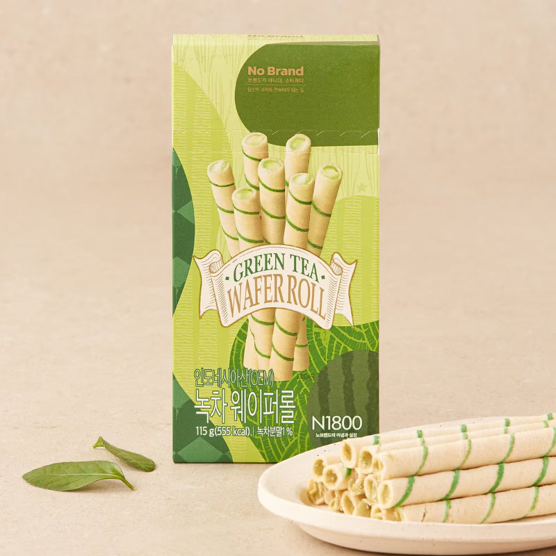 [No Brand] Green tea wafer roll 115g