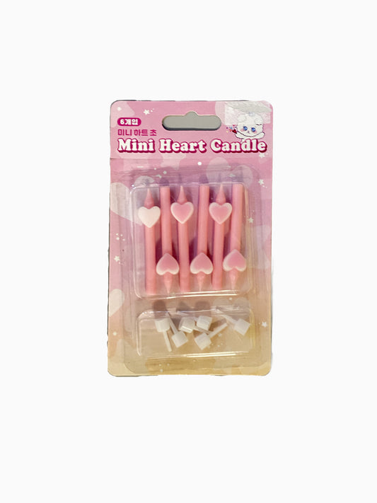 [Artbox] Mini Heart Candle Pink x6
