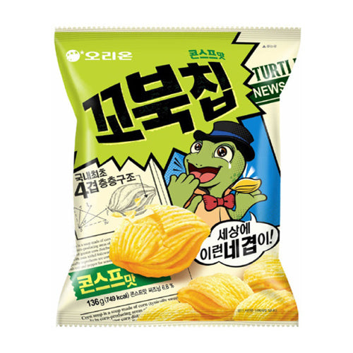 [Orion] Turtle Chips Sweet Corn Flavour 136g - 12EA/CTN