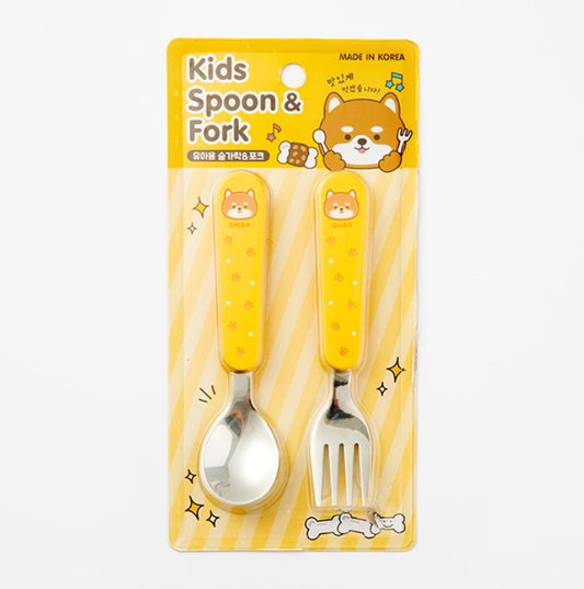 [Artbox] Kids Spoon & Fork Set - Yellow