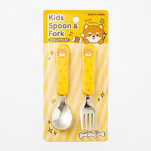 [Artbox] Kids Spoon & Fork Set - Yellow