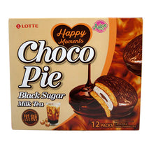 [Lotte] Choco Pie Black Sugar Milk Tea 28g x 12pack - 8EA/CTN