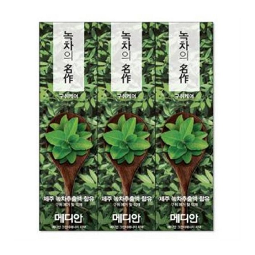 [Median] Green Tea Energy Toothpaste 120g x 3pack - 12EA/CTN