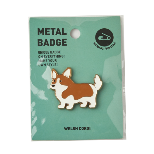 [Artbox] Metal Badge - Welsh Corgi