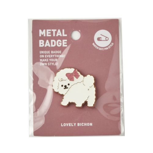 [Artbox] Metal Badge - Lovely Bichon