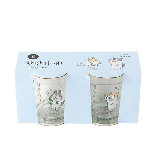 [Artbox] Soju Glass Set - Let's have a drink - Dog Series 78ml x 2pack