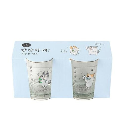 [Artbox] Soju Glass Set - Let's have a drink - Dog Series 78ml x 2pack