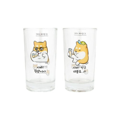 [Artbox] Mini Soju Glass Set 210ml x 2pcs (Shiba)