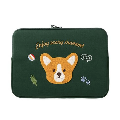 [Artbox] Laptop Pouch 13" (Khaki Welsh Corgi)