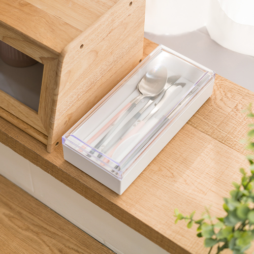 [Blanc] Spoon Container 255 x 110 x 60mm White