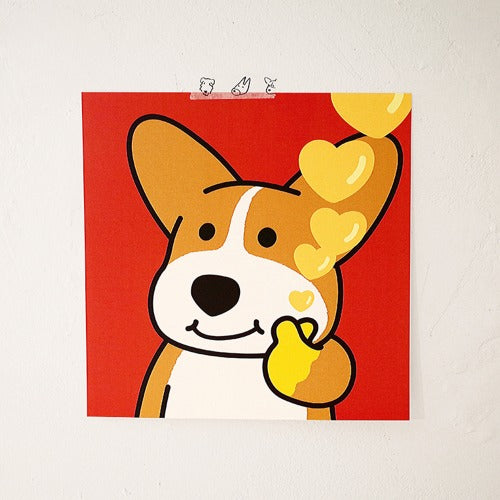 [Corgiman] Finger Heart Red