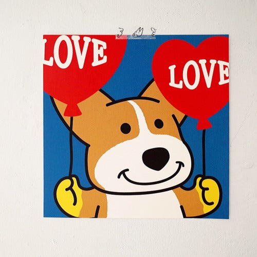 [Corgiman] Balloon Love Blue