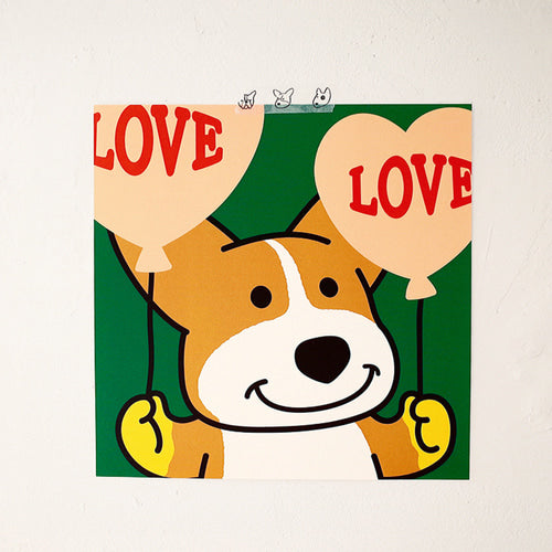 [Corgiman] Balloon Love Green