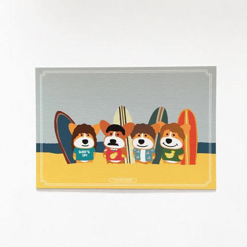 [Corgiman] Post Card - Surfing Queen