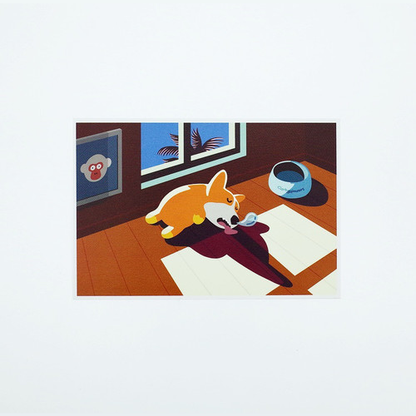 [Corgiman] Post Card - Sleeping Corgiman