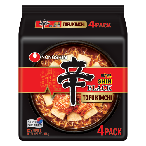 [Nongshim] Shin Ramyun Black Tofu Kimchi (Multi) 127g x 4pack - 8EA/CTN