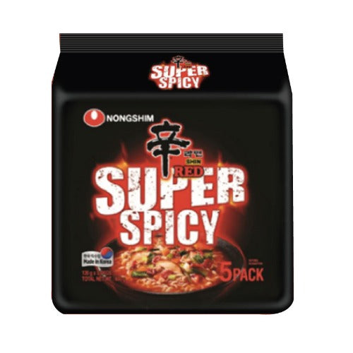 [Nongshim] Shin Red Super Spicy (Multi) 120g x 5pack - 8EA/CTN