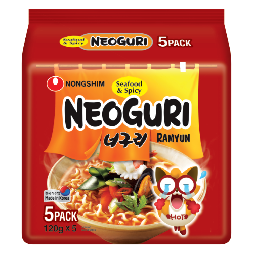 [Nongshim] Neoguri Hot (Multi) 120g x 5pack - 8EA/CTN