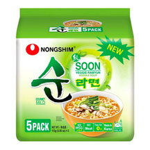 [Nongshim] Soon Veggie Ramyun (Multi) 112g x 5pack - 8EA/CTN