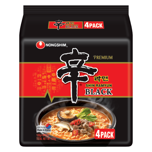 [Nongshim] Shin Ramyun Black (Multi) 130g x 4pack - 8EA/CTN