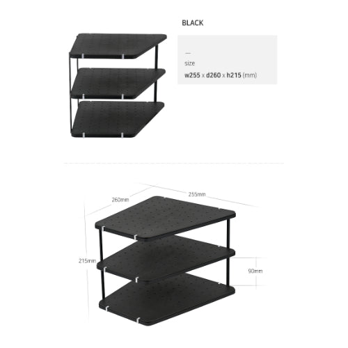 [Franco] Corner Rack (Black)