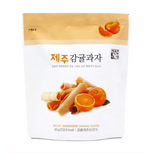 [Jeju & Snack Farm] Biscuit - Mandarine Orange Flavour 60g - 40EA/CTN