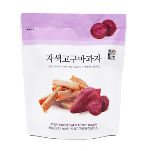 [Jeju & Snack Farm] Biscuit - Purple Potato Flavour 60g - 40EA/CTN