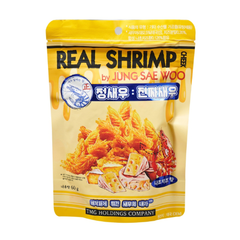 [Jung Sae Woo] Fried Real Prawn Snack Nacho Cheese Flavour 60g - 24EA/CTN