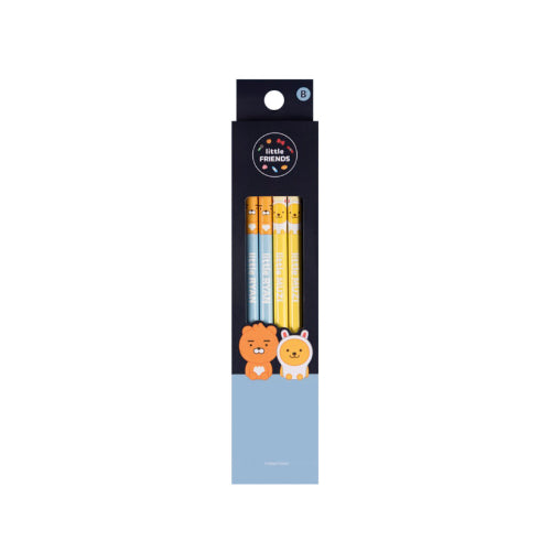[Kakao Friends] Little Friends Pencil Set 4pcs (Little Ryan & Little Muzi)
