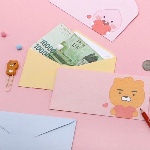 [Kakao Friends] Little Friends Horizontal Envelope Set (Little Ryan)
