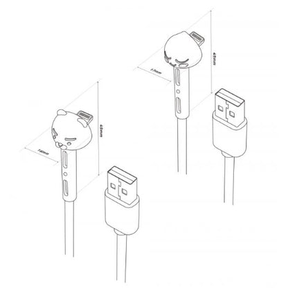 [Kakao Friends] L-Shaped Data Cable 8 pin (Ryan)