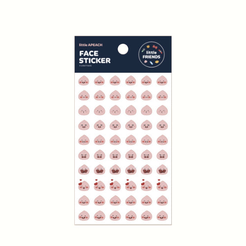 [Kakao Friends] Little Friends Face Transparent Sticker (Apeach)